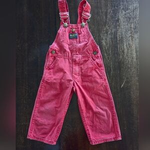 Oshkosh B'Gosh Vintage Red Overalls 2T